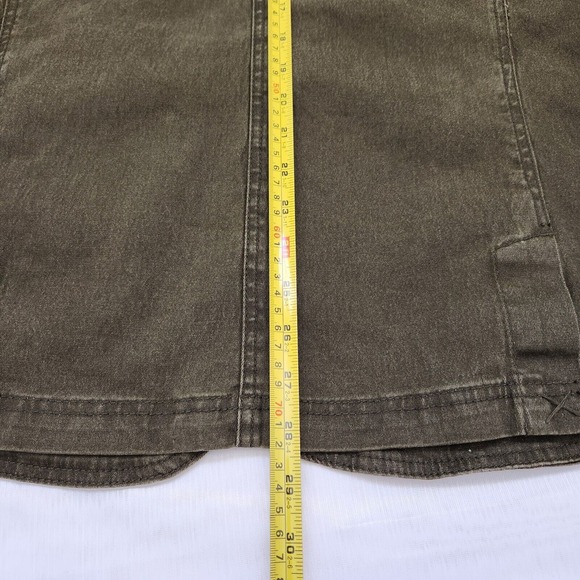 DG2 by Diane Gilman Olive Green Denim Jacket Women Size 3X Long Sleeve Pockets - Picture 10 of 10